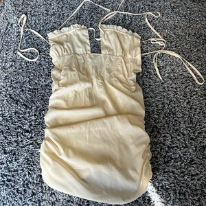 PLT coquette style cream dress